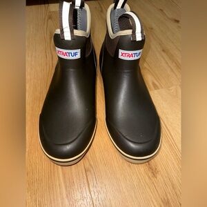 XTRATUF Women's Black Waterproof Slip-On Ankle Boots